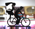 Топпер силуэт "Парочка на велосипеде" - Магазин для кондитеров "Творим чудеса"
