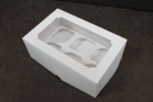 Коробка на 6 капкейков с окном 25х17х10 см (белая) - Магазин для кондитеров "Творим чудеса"