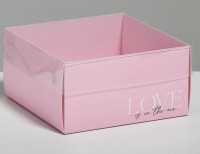 Коробка для кондитерских изделий «Love», 12х6х11,5 см - Магазин для кондитеров "Творим чудеса"