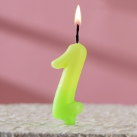 Свеча для торта Люминесцентная ЦИФРА "1" - Магазин для кондитеров "Творим чудеса"