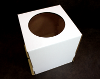Короб картонный с окном 24х24х26 см - Магазин для кондитеров "Творим чудеса"