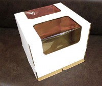 Короб картонный с окном 30х30х25 см - Магазин для кондитеров "Творим чудеса"