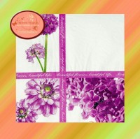 Салфетка для декупажа "Фиолетовые цветы" 1шт - Магазин для кондитеров "Творим чудеса"