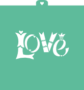 Трафарет "Королевская надпись Love" - Магазин для кондитеров "Творим чудеса"