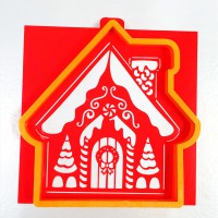 Трафарет+форма "Новогодний домик №2" - Магазин для кондитеров "Творим чудеса"
