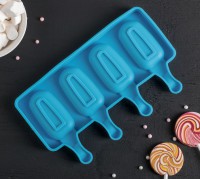 Силиконовая форма для мини-мороженного (4 ячейки) - Магазин для кондитеров "Творим чудеса"