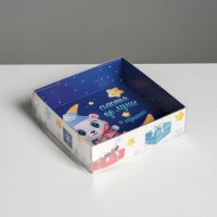 Коробка для кондитерских изделий "Приношу счастье", 12х12х3 см - Магазин для кондитеров "Творим чудеса"