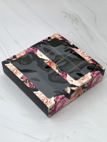 Коробка под 8 конфет и плитку шоколада, цветы - Магазин для кондитеров "Творим чудеса"