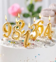 Свеча для торта цифра "Золотая", 7.8 см, в ассортименте - Магазин для кондитеров "Творим чудеса"