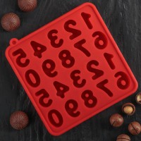 Силиконовая форма для шоколада "Цифры" 20 ячеек - Магазин для кондитеров "Творим чудеса"
