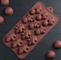 Силиконовая форма для шоколада "Дино", 12 ячеек - Магазин для кондитеров "Творим чудеса"