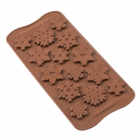 Форма силиконовая для шоколада "Снежинки", 14 ячеек - Магазин для кондитеров "Творим чудеса"