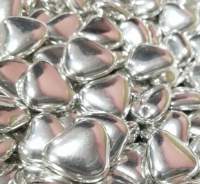 Посыпка 3D ШОКОЛАДНЫЕ СЕРДЕЧКИ серебро (10 шт) - Магазин для кондитеров "Творим чудеса"