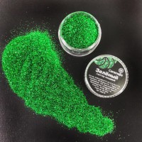 Глиттер пищевой (мелкая фракция) Зелёный Caramella, 5 гр - Магазин для кондитеров "Творим чудеса"