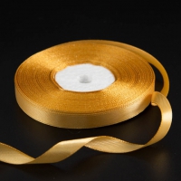 Атласная лента цвет: золото (1см, 30 м) - Магазин для кондитеров "Творим чудеса"