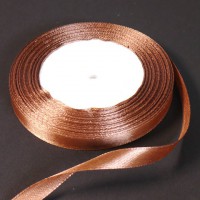Атласная лента цвет: коричневый (1см, 30 м) - Магазин для кондитеров "Творим чудеса"
