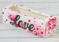 Коробочка для макарун »Love» (18х5,5х5,5 см) - Магазин для кондитеров "Творим чудеса"
