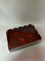 Коробка с прозрачной крышкой "Розы" 20х30х8 см - Магазин для кондитеров "Творим чудеса"