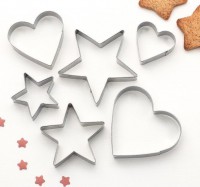 Набор форм для вырезания печенья "Сердце, звездочка", 6 шт - Магазин для кондитеров "Творим чудеса"