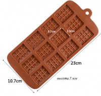 Силиконовая форма "Плитки шоколада" (12 ячеек) - Магазин для кондитеров "Творим чудеса"