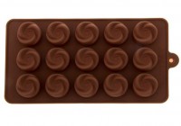 Форма для шоколада "Завиток" 21,5х11,5 см, 15 ячеек - Магазин для кондитеров "Творим чудеса"