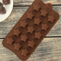 Силиконовая форма для шоколада "Звёздочки", 15 ячеек - Магазин для кондитеров "Творим чудеса"