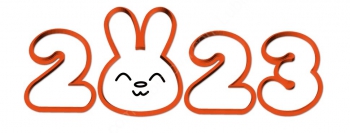 Набор цифр 2023 с головой  зайца.  (3 шт.) - Магазин для кондитеров "Творим чудеса"