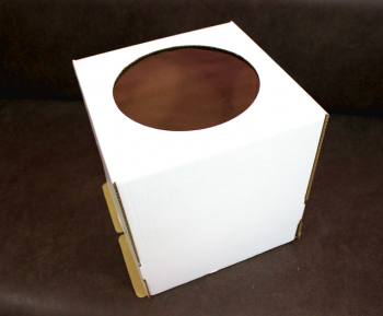 Короб картонный с окном, 26х26х28 см - Магазин для кондитеров "Творим чудеса"
